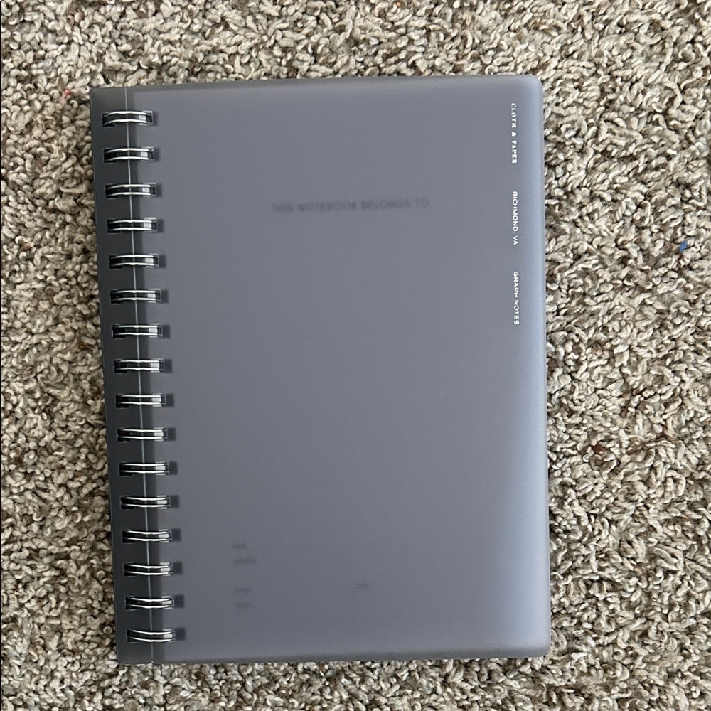 Cloth and Paper Graph Spiral Notebook